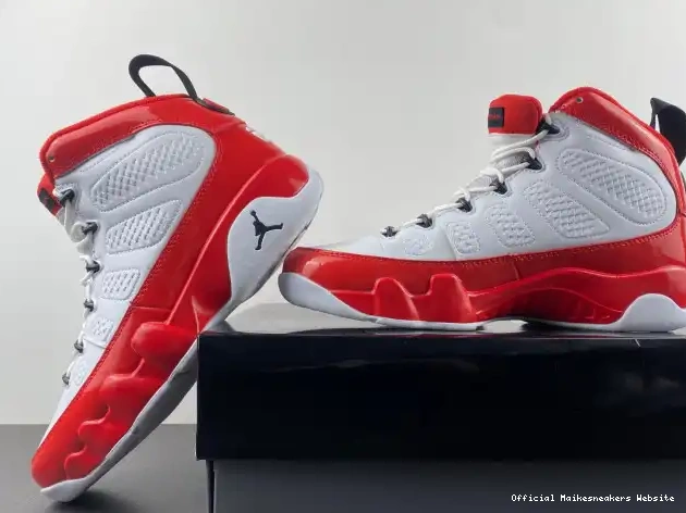 Official Maikesneakers White Red 9 Retro Air Gym Jordan 302370-160 0323